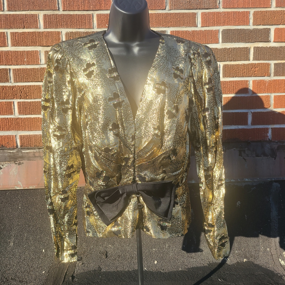 Rimini Golden Clouds Peplum Top